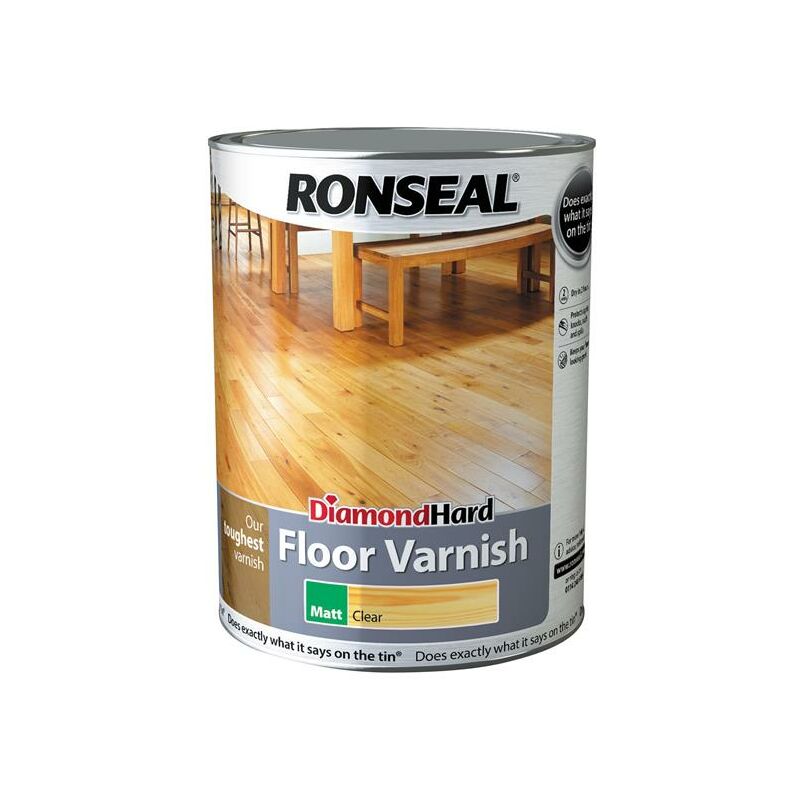 Ronseal - 37540 Diamond Hard Floor Varnish Matt 5 litre RSLDHFVM5L