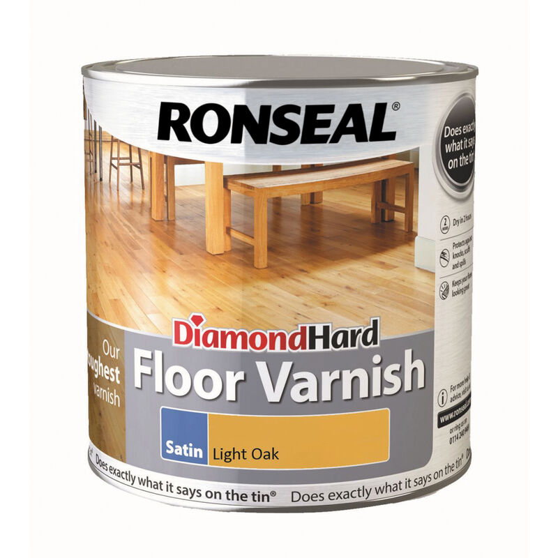 Ronseal - Diamond Hard Floor Varnish - Light Oak - Satin - 2.5L - Light Oak