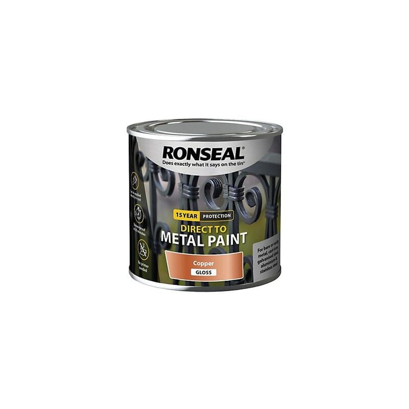Ronseal - 39405 Direct to Metal Paint Copper Gloss 250ml RSLDTMCG250