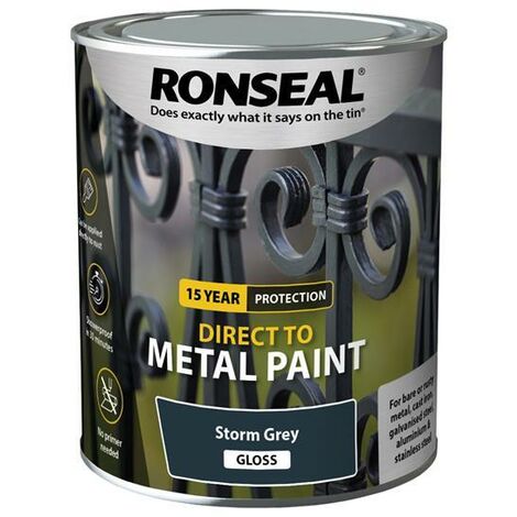 Ronseal Direct to Metal Paint Storm Grey Gloss 750ml