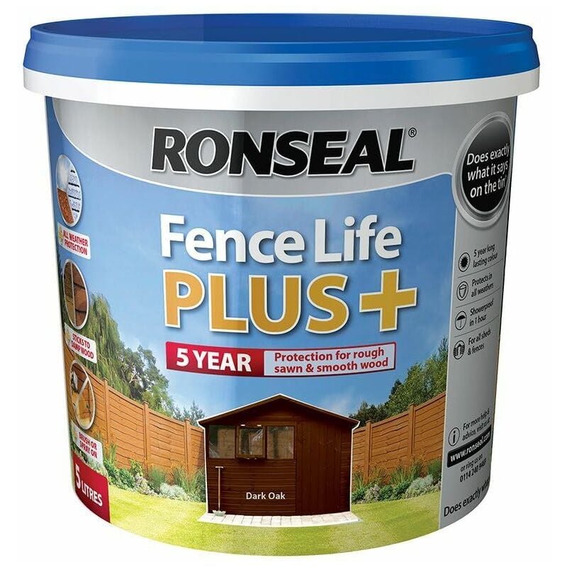 TBC - Fence Life Plus+ Dark Oak 5 Litre RSLFLPPDO5L