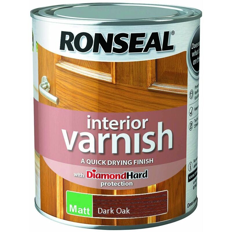 TBC - Interior Varnish Quick Dry Matt Dark Oak 750ml RSLIVMDO750