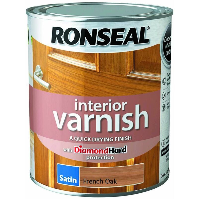 TBC - Interior Varnish Quick Dry Satin French Oak 750ml RSLIVSFO750