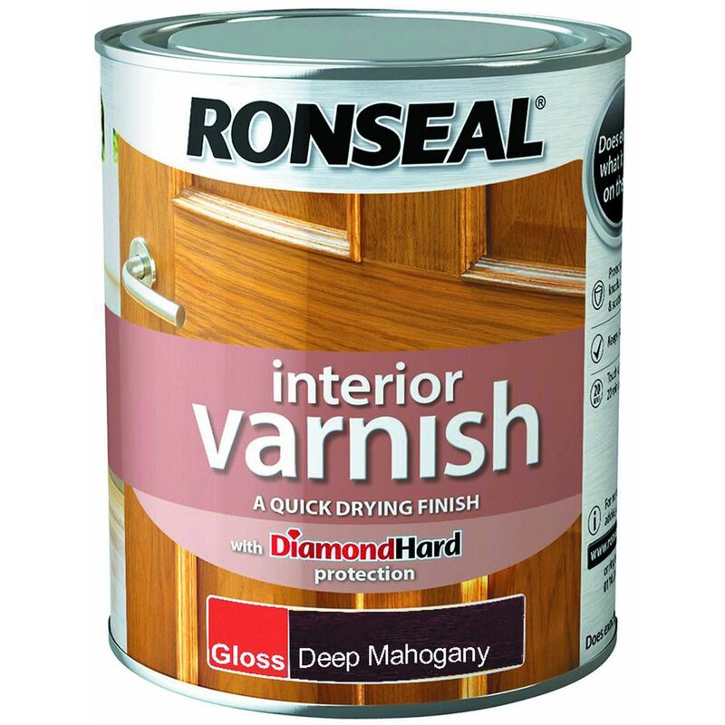 TBC - Interior Varnish Quick Dry Gloss Deep Mahogany 750ml RSLINGDM750