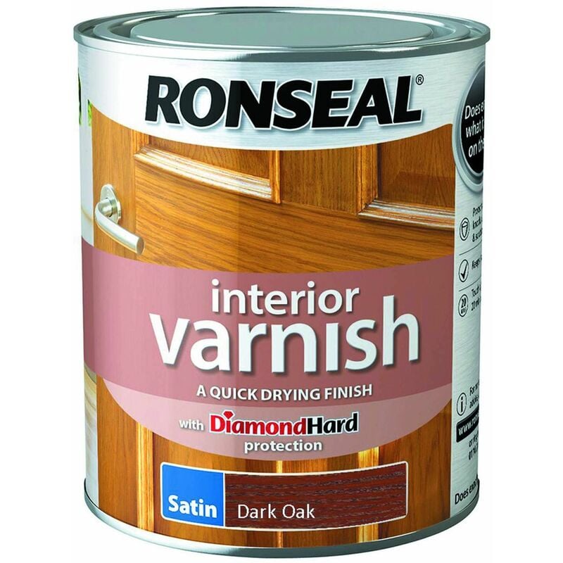 TBC - Interior Varnish Quick Dry Satin Dark Oak 750ml RSLIVSDO750