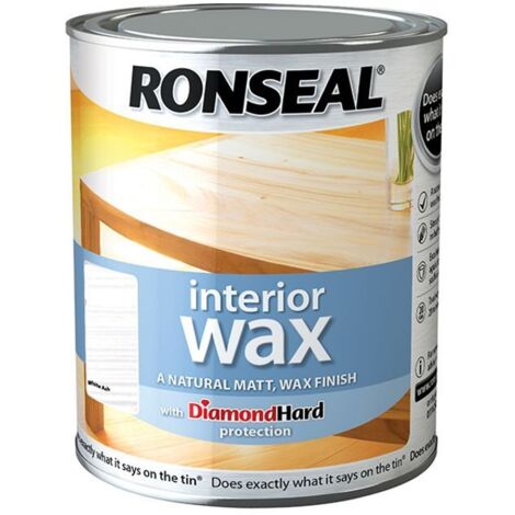 Ronseal Interior Wax White Ash 750ml
