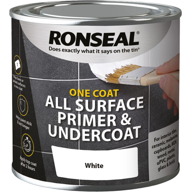 Ronseal - One Coat All Surface Primer and Undercoat - White - 250ml