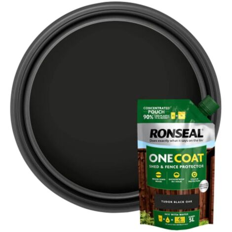 Ronseal One Coat Shed & Fence Refill Pouch Tudor Black 950ml RSLOCFLTBPCH