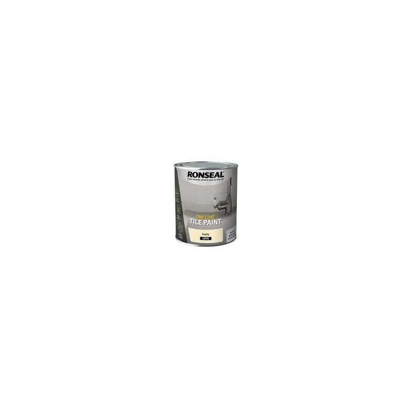 Ronseal - One Coat Tile Paint Ivory Satin 750ml - RSLOCTPIS750