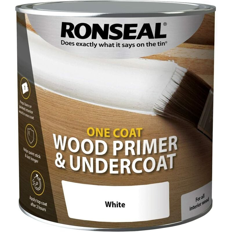 One Coat Wood Primer and Undercoat White 2.5L - Ronseal
