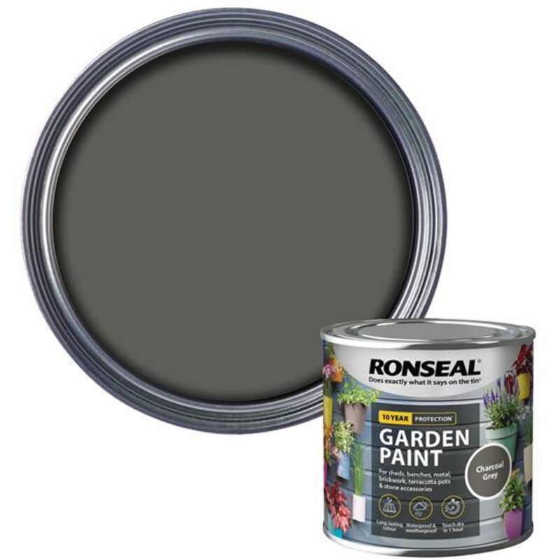 Ronseal Garden Paint Charcoal Grey 250ml 38262
