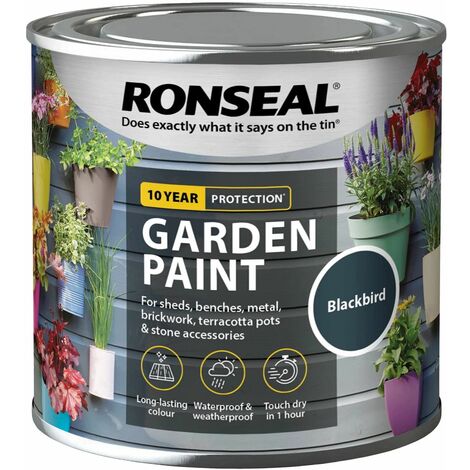 Ronseal Outdoor Garden Paint - For Exterior Wood Metal Stone Brick - All Colours