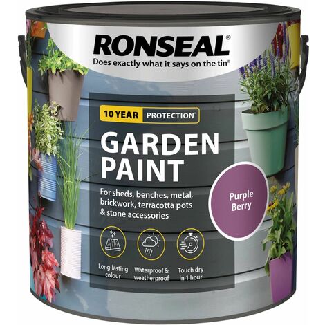 Ronseal Outdoor Garden Paint - For Exterior Wood Metal Stone Brick - All Colours