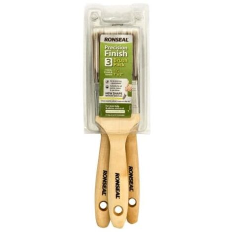 Ronseal Precision Finish Brush - 3 Pack