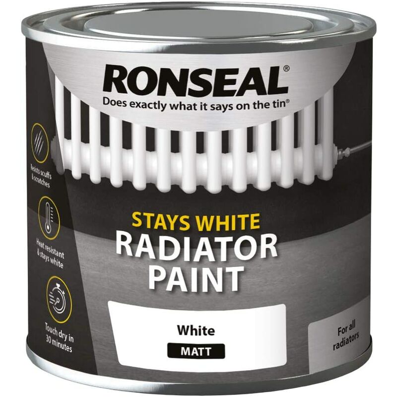 One Coat Radiator Paint Matt 250ml - Ronseal