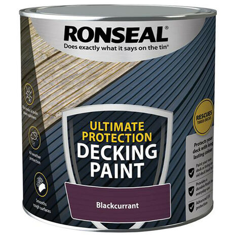 Ronseal RSLDPBC25L Ultimate Protection Decking Paint Blackcurrant 2.5 litre