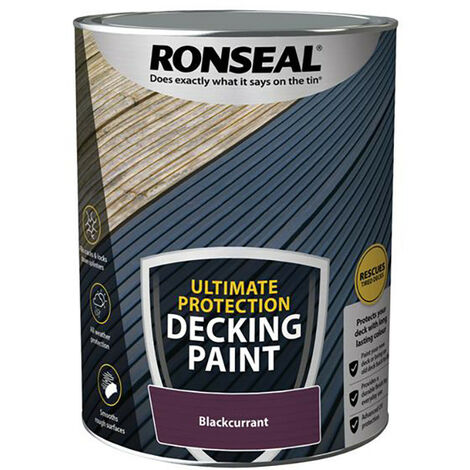 Ronseal RSLDPBC5L Ultimate Protection Decking Paint Blackcurrant 5 litre