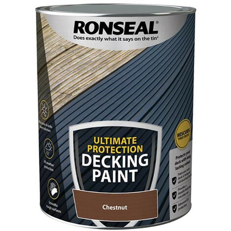 Ronseal RSLDPCH5L Ultimate Protection Decking Paint Chestnut 5 litre