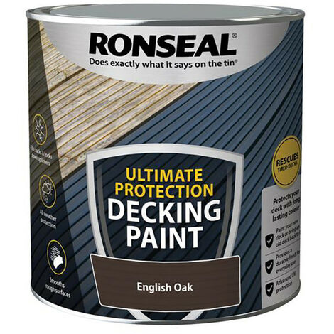 Ronseal RSLDPEO25L Ultimate Protection Decking Paint English Oak 2.5 litre