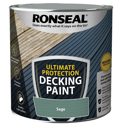 Ronseal RSLDPS25L Ultimate Protection Decking Paint Sage 2.5 litre