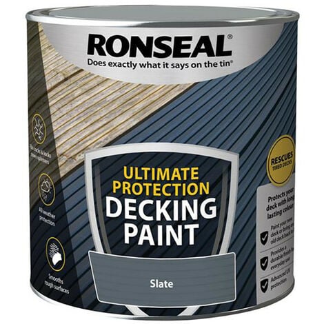 Ronseal RSLDPSL25L Ultimate Protection Decking Paint Slate 2.5 litre