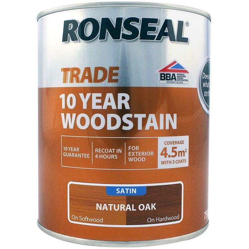 Trade 10yr Woodstain - Natural Oak - 750ml - Ronseal