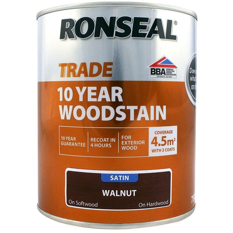 Trade 10yr Woodstain - Walnut - 750ml - Ronseal