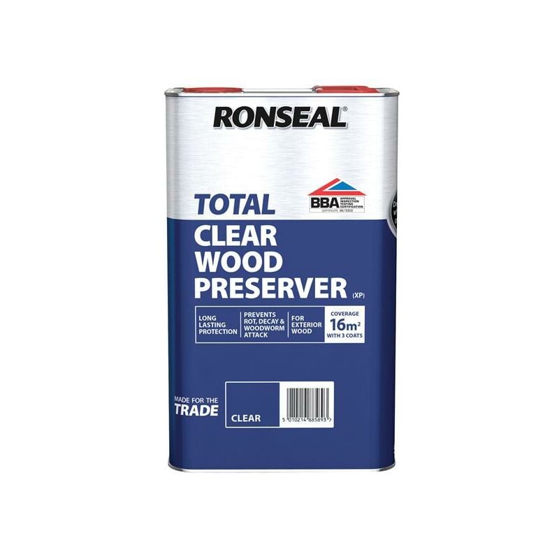 Ronseal - 38589 Trade Total Wood Preserver Clear 5 litre RSLTTWPCL5L