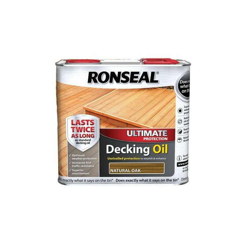 Ronseal - Ultimate Decking Oil - Natural Oak - 2.5L