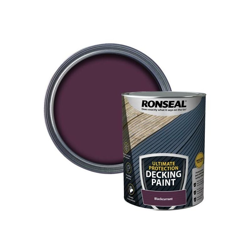 39099 Ultimate Protection Decking Paint Blackcurrant 5 litre RSLDPBC5L - Ronseal