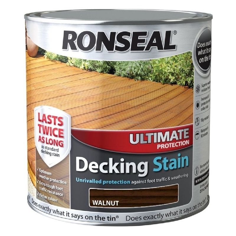 Ultimate Protection Decking Stain - Walnut - 5 Litre - Ronseal