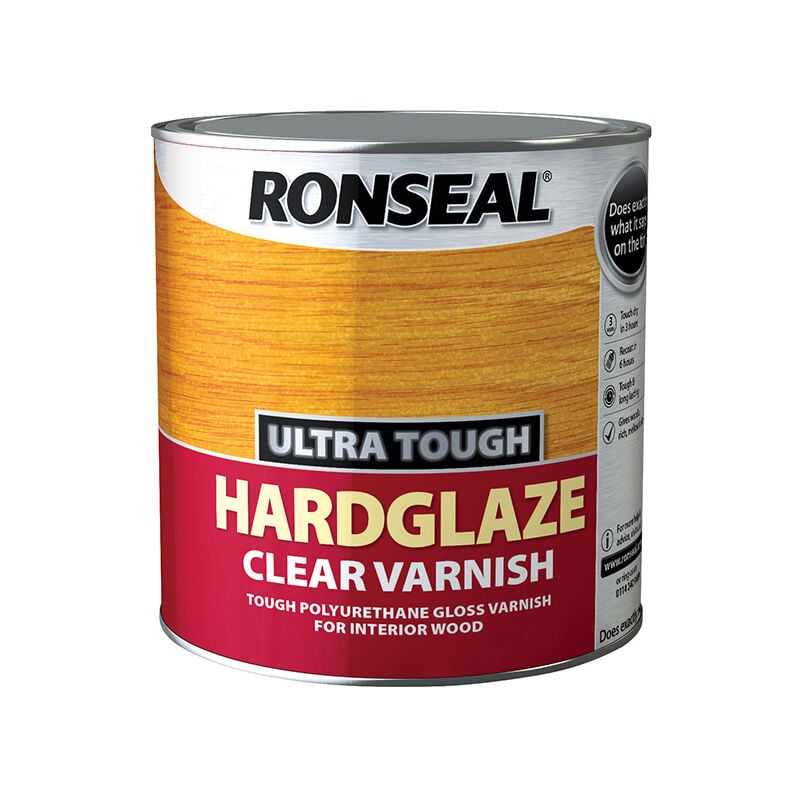 Ronseal - 09008 Ultra Tough Hardglaze Internal Clear Gloss Varnish 250ml RSLUTVHG250