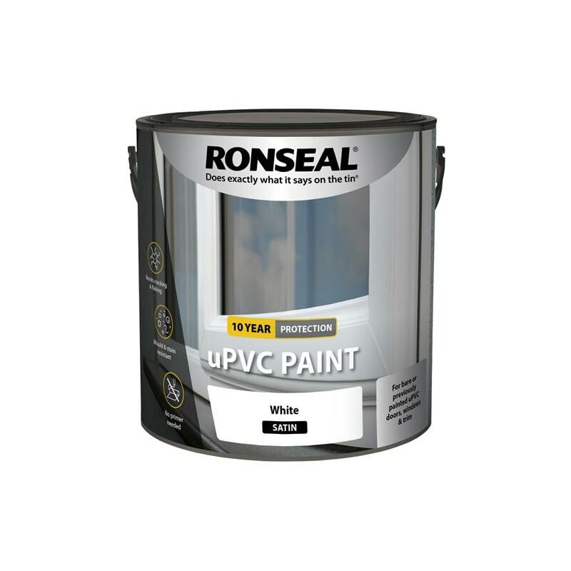 Ronseal - upvc Window and Door Paint - White - Satin - 2.5L - White