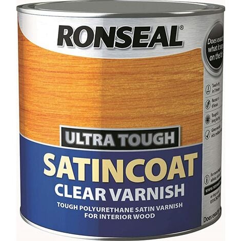 Ronseal UTVSC750 750ml Ultra Tough Internal Clear Satincoat Varnish by Ronseal