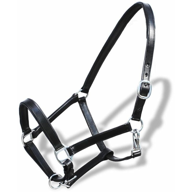 

Ronzal/Cabestro de Cuero Negro Ajustable Para Poni