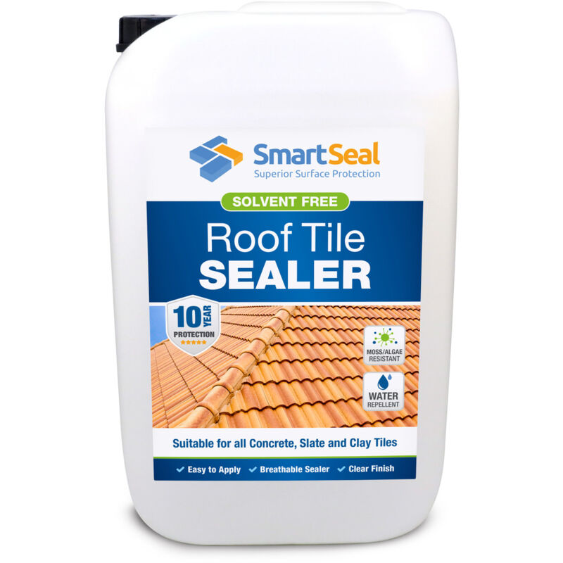 Smartseal - 25 Litre) Roof Tile Sealer - Impregnating & Breathable - 10yr+ lifespan- Protects againt Moss + Moisture