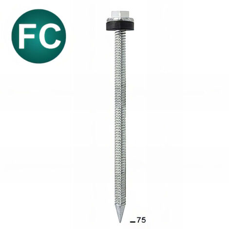 RoofLoc Scrail de 720 vis FaxCoatRL SCRAIL 38/42 x 75 mm - RF38075FS Alsafix
