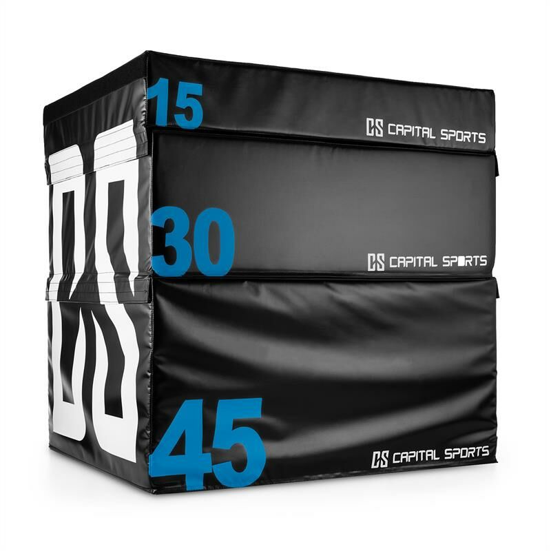 

Rookso Set Soft Jump Box Plyo Box 15 / 30 / 45 cm 3 unidades negro