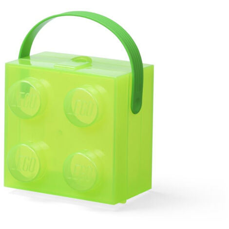 ROOM COPENHAGEN LEGO BOÎTE DE RANGEMENT PORTABLE AVEC POIGNÉE, VERT CLAIR TRANSLUCIDE (VERT TRANSLUCIDE) 4024