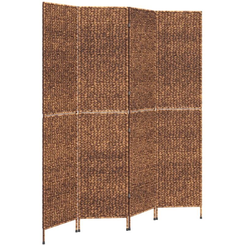 Room Divider 4-panel Brown 163x180 Cm Water Hyacinth Vidaxl