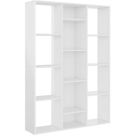 Room Divider/Book Cabinet High Gloss White 100x24x140 cm Engineered Wood vidaXL