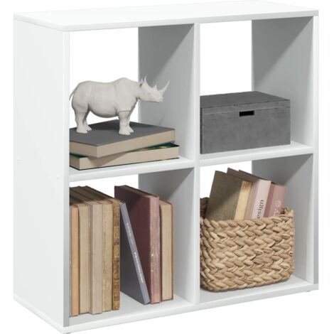 Room Divider Bookcase White 69.5x29x69.5 cm Engineered Wood vidaXL
