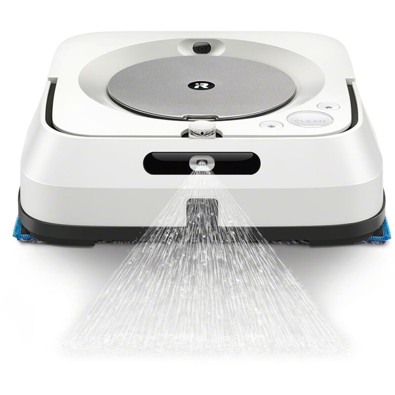 Irobot - Braava Jet m6-138, Lavapavimenti, Precision Jet Spray, Nebulizzatore di Getto a Pressione per il Lavaggio, WiFi, 100 w, 0.15 l, Bianco