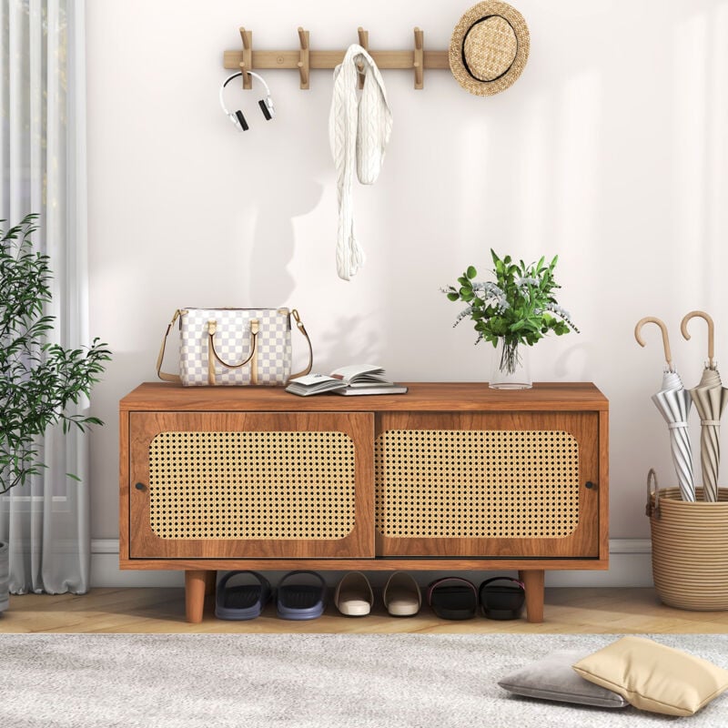 Roomfitters - Meuble tv Deluxe de 160 cm pour tv de 70 pouces - gris stylé, plateau de table en marbre, gestion des câbles, tiroirs avec fonction