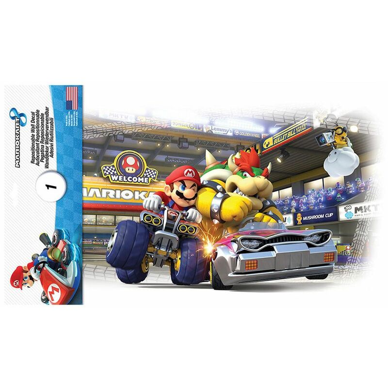 Nintendo mario kart - Stickers repositionnables Mario Kart 8, Nintendo - Multicolore