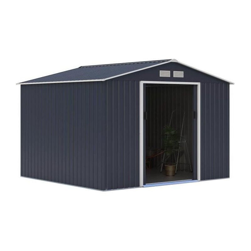 Abri de jardin acier 7,06 m2. avec kit dancrage inclus