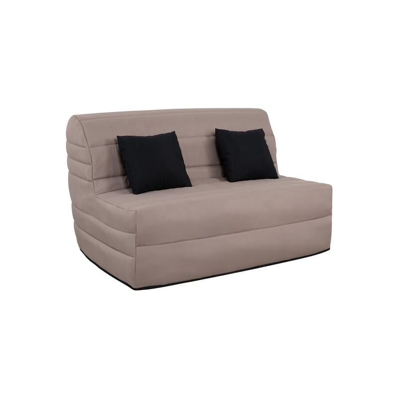 Ub Design - Canapé lit Caly bz 140 mousse 28 kg couette taupe