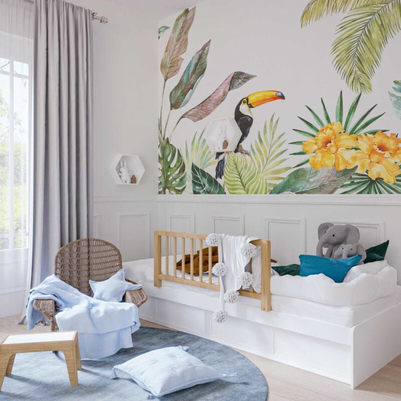 Nordlinger - Barrière de lit bois naturel 90cm