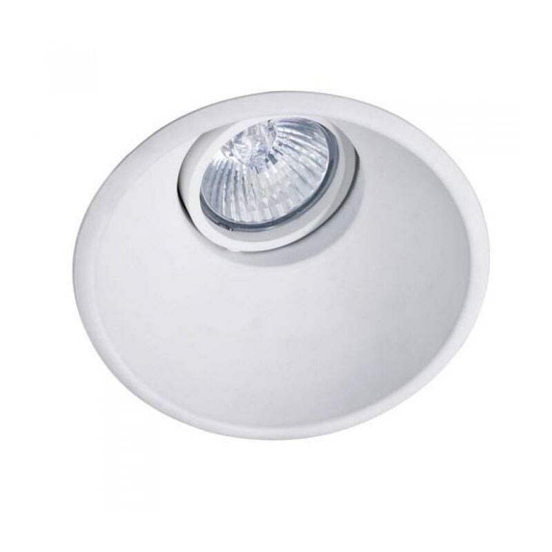 Image of Faretto da incasso a soffitto orientabile leds c4 dome, diametro 120 mm, portalampada gu 5.3 max 50w, lampadina non inclusa, colore bianco, led