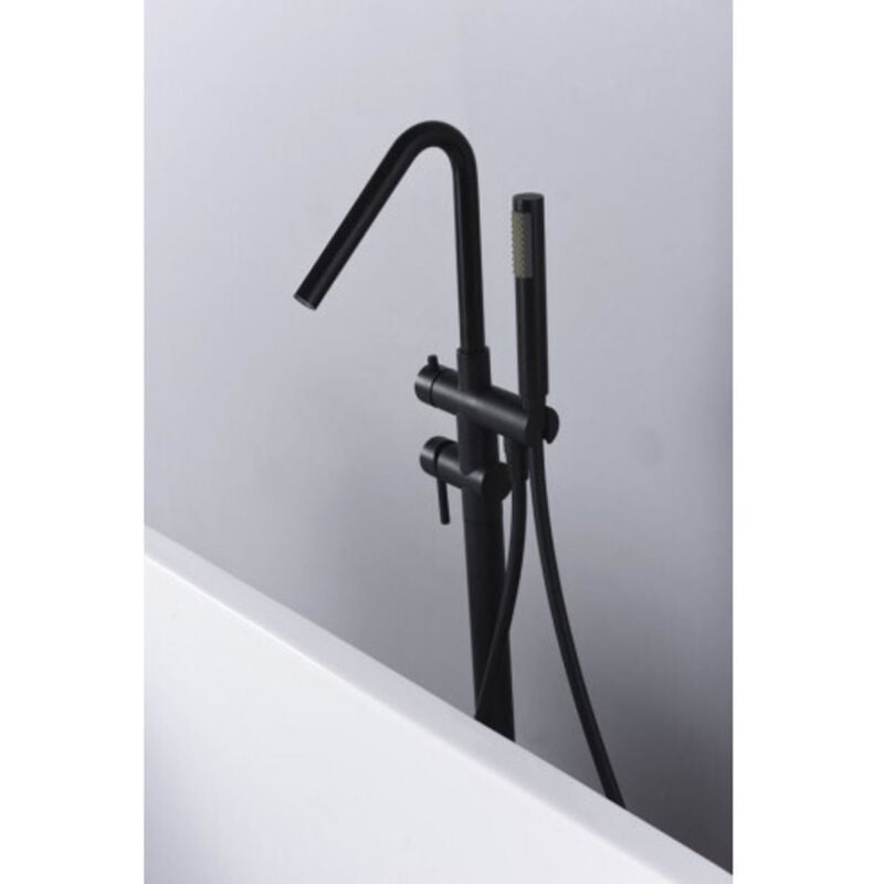 Robinet de baignoire avec mitigeur Modèle corse Couleur Noir fini Mat [ Imex